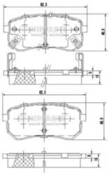 NIPPARTS Set placute frana, frana disc KIA PICANTO (BA) (2004 - 2011) NIPPARTS J3610307