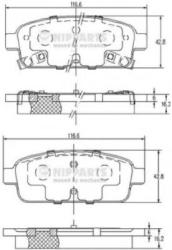 NIPPARTS Set placute frana, frana disc CHEVROLET AVEO Hatchback (T300) (2011 - 2016) NIPPARTS N3610906