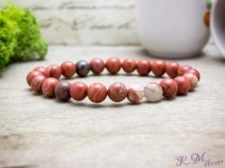 R. M. ékszer Vörös jáspis ásvány karkötő (1397-RM-17)