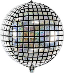 PartyDeco Disco gömb fólia lufi, 40cm