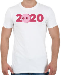 printfashion 2020 Disznóvágás - Férfi póló - Fehér (2165635)