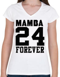 printfashion Mamba 24 Forever - Női V-nyakú póló - Fehér (2167793)