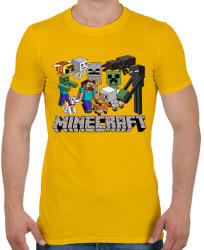 printfashion Minecraft karakterek - Férfi póló - Sárga (2179201)