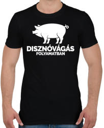printfashion Disznóvágás in progress - Férfi póló - Fekete (2154765)
