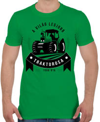 printfashion A legjobb traktoros! - Férfi póló - Zöld (2167171)