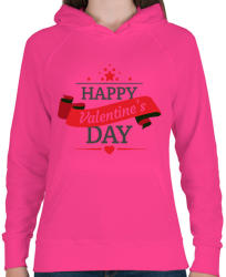 printfashion Happy Valentine's Day - Női kapucnis pulóver - Fukszia (2188255)