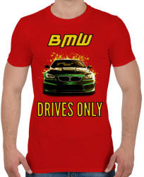 printfashion BMW-DRIVES ONLY - Férfi póló - Piros (2203480)