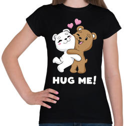printfashion Hug me! - Női póló - Fekete (2182872)