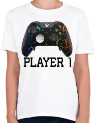 printfashion Xbox Player1 páros póló - Gyerek póló - Fehér (2193417)