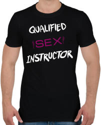 printfashion SEX INSTRUCTOR - Férfi póló - Fekete (2161450)
