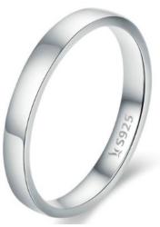 Ékszerkirály Ezüst gyűrű klasszikus stílusban, platina bevonattal, 8-as méret (32869551522_2)