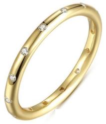 Ékszerkirály Ezüst, köves karika gyűrű, Arany színű, , 8 (PA7132_5)
