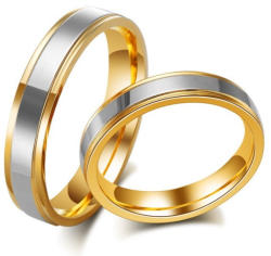 Ékszerkirály Női karikagyűrű, nemesacél, aranyszínű, 8-as méret (32255976762_6)