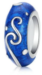 Ékszerkirály Ezüst charm indamintával, kék (4000342190711)