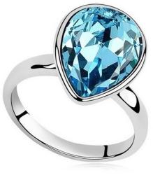 Ékszerkirály Vízcsepp kristály gyűrű, Aquamarine, Swarovski kristállyal díszített, 8 (4-084_3)