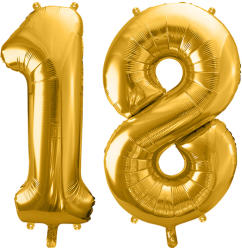 PartyDeco S. r. o 18-as arany szám fólia lufi