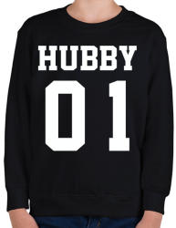 printfashion Hubby - Gyerek pulóver - Fekete (2207012)