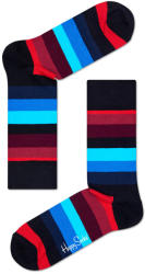 Happy Socks Șosete negre cu dungi colorate