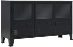 vidaXL Servantă, stil industrial, negru, 120 x 35 x 70 cm, metal (245959) Comoda
