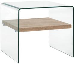 vidaXL Măsuță de cafea, transparent, 50x50x45 cm, sticlă securizată (284742) Masa de cafea