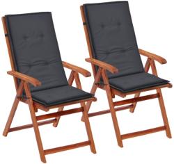vidaXL Perne scaun cu spătar înalt, 2 buc. antracit 120x50x3 cm textil (43177)
