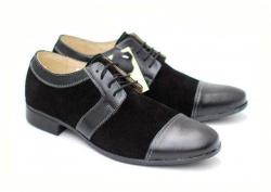 Lucianis Style Pantofi negri barbati casual - eleganti din piele naturala - Ricardo - ciucaleti