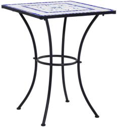 vidaXL Masă de bistro mozaic, albastru și alb, 60 cm, ceramică (46706)