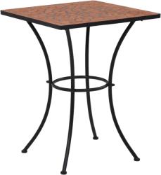 vidaXL Masă de bistro mozaic, cărămiziu, 60 cm, ceramică (46705)