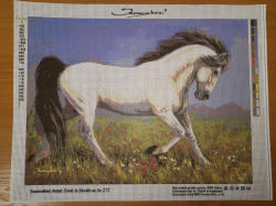  Szamosközi - Fehér ló gobelin 30x40 cm