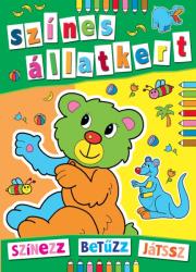  Színes állatkert - Színezz, betűzz, játssz!