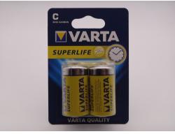 VARTA baterie superlife R14P, C 1.5V zinc carbon blister 2