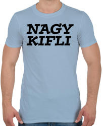 printfashion Nagy kifli - Férfi póló - Világoskék (2219905)