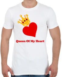 printfashion Queen of my heart - Férfi póló - Fehér (2212644)