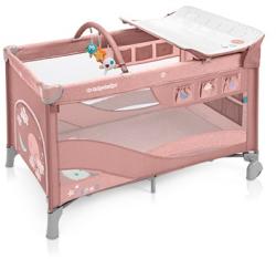 Baby Design Patut Pliabil cu 2 nivele Baby Design Dream 2019 Pink