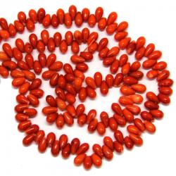 Coral Rosu Poros Margele Pietre Semipretioase Picatura - 8 x 5 mm