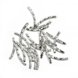  Margele Argint 925 Tub Twisted - 1, 5 x 15 mm - 1 Buc