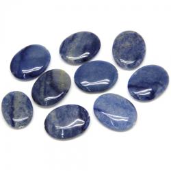  Cuart Albastru Margele Pietre Semipretioase Oval - 41 x 32 x 9 mm - 1 Buc