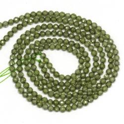  Zircon Colorat Verde Rotund Fatetat 3x3 mm Margele Pietre semipretioase
