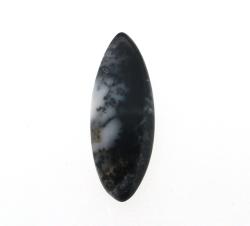 Cabochon Opal Dentric negru picatura 31 x 0.6 mm