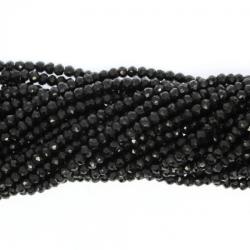  Spinel Negru Disc Fatetat 2-3 x 3-4 mm - AB - Margele Pietre Semipretioase pentru Bijuterii