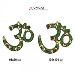  Simbolul OM (AUM) - Obiect Decorativ Verde - 95-100 x 90-100 mm - 1 Buc