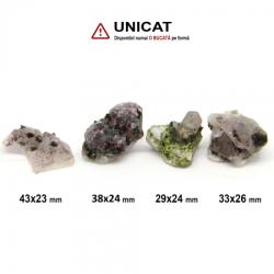  Cuart cu Hematit si Epidot Brut Natural - 29-43x23-26 mm - ( L) - 1 Buc