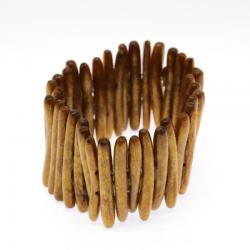  Bratara din Coral Auriu Diametru 55 mm - Margele Betigas 40x5 mm - Unicat