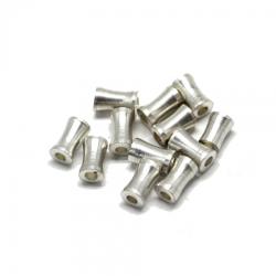 Margele din Alama Placat Argintata Tub 8 x 5 mm - 12 Buc