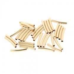 Margele Tub Twisted Gold Filled - Curve Tubing 15 x 2 mm - 1 Buc