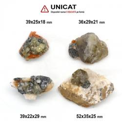  Ceruzit, Galena, Calcit si Baritina Brut Natural - 36-52x22-35x18-29 mm- ( XL) - 1 Buc