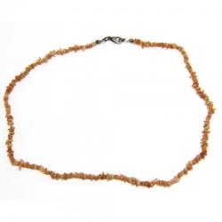  Colier Piatra Soarelui Naturala Neregulate Fatetate 9-14 x 9-10 mm - Rotunde 5 mm - Accesorii Gold Filled - 1 Buc