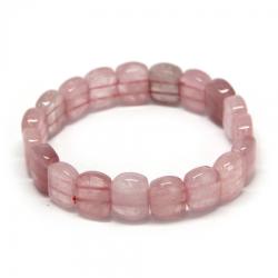  Bratara Cuart Roz, Diametru 62 mm, Oval - 11 x 14 mm