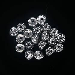 Margele Argint 925 Flloare De Lotus 6 x 8 mm - 1 Buc