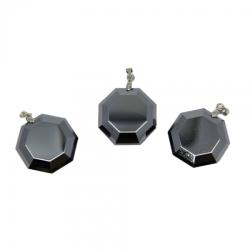  Pandantiv Terahertz de Forma Octoedru Fatetate - 27 x 27 x 9 mm - 1 Buc